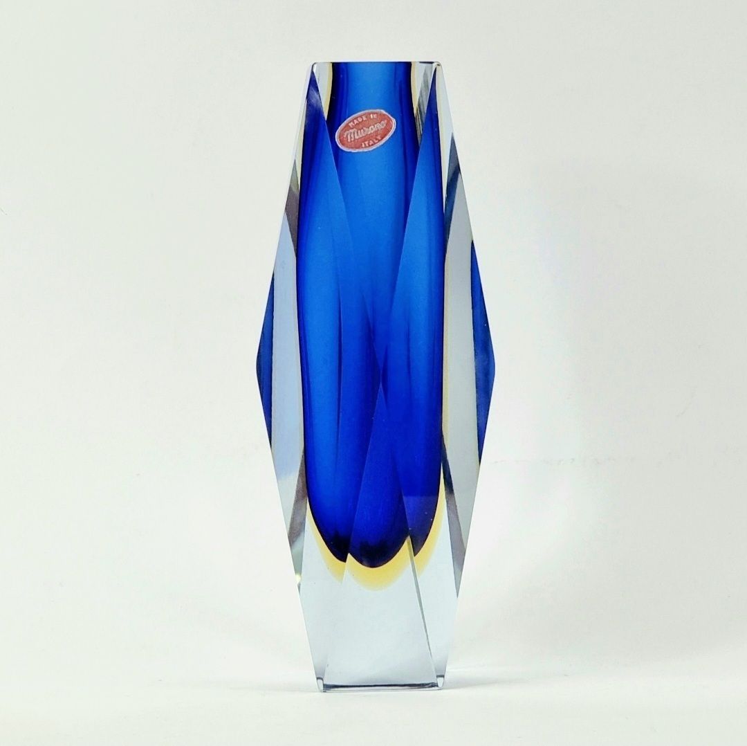 Mid Century Sommerso Murano Glass Vase By Flavio Poli For Alessandro Mandruzzato, Italy, 1970s photo furniture