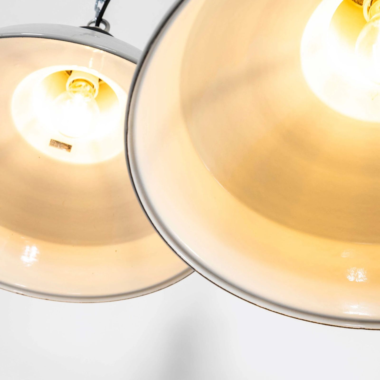 1950’s Thorlux Industrial Enamel Grey Pendant Lamps – 16 Inch photo buy