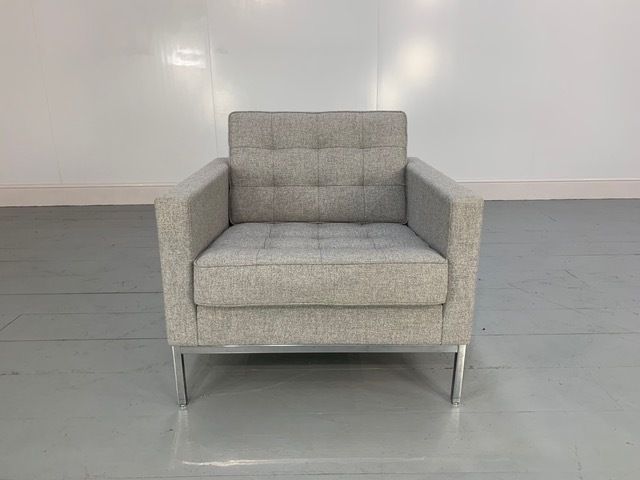 Knoll Studio "Florence Knoll" Armchair In Grey Wool