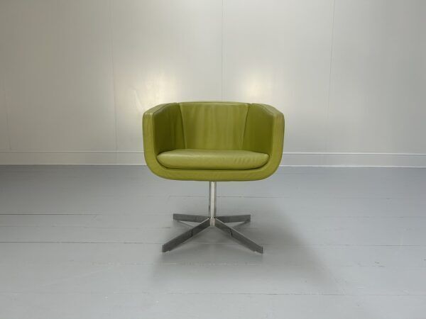 B&B Italia “Tulip Sixty” Armchair – In Lime Green “Gamma” Leather photo buy