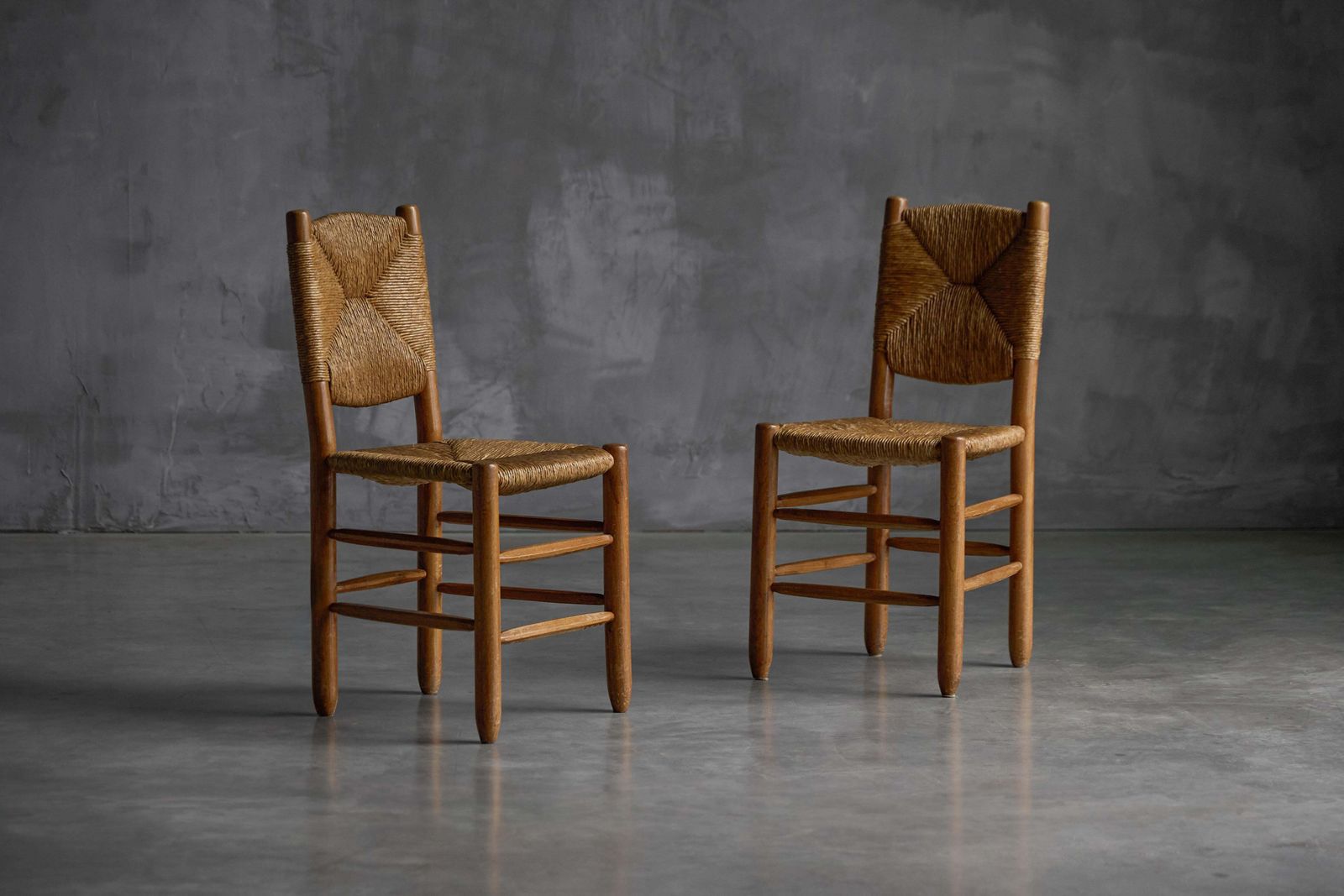 "Bauche" Dining Chairs By Charlotte Perriand For Steph Simon, France, 1950s photo buy
