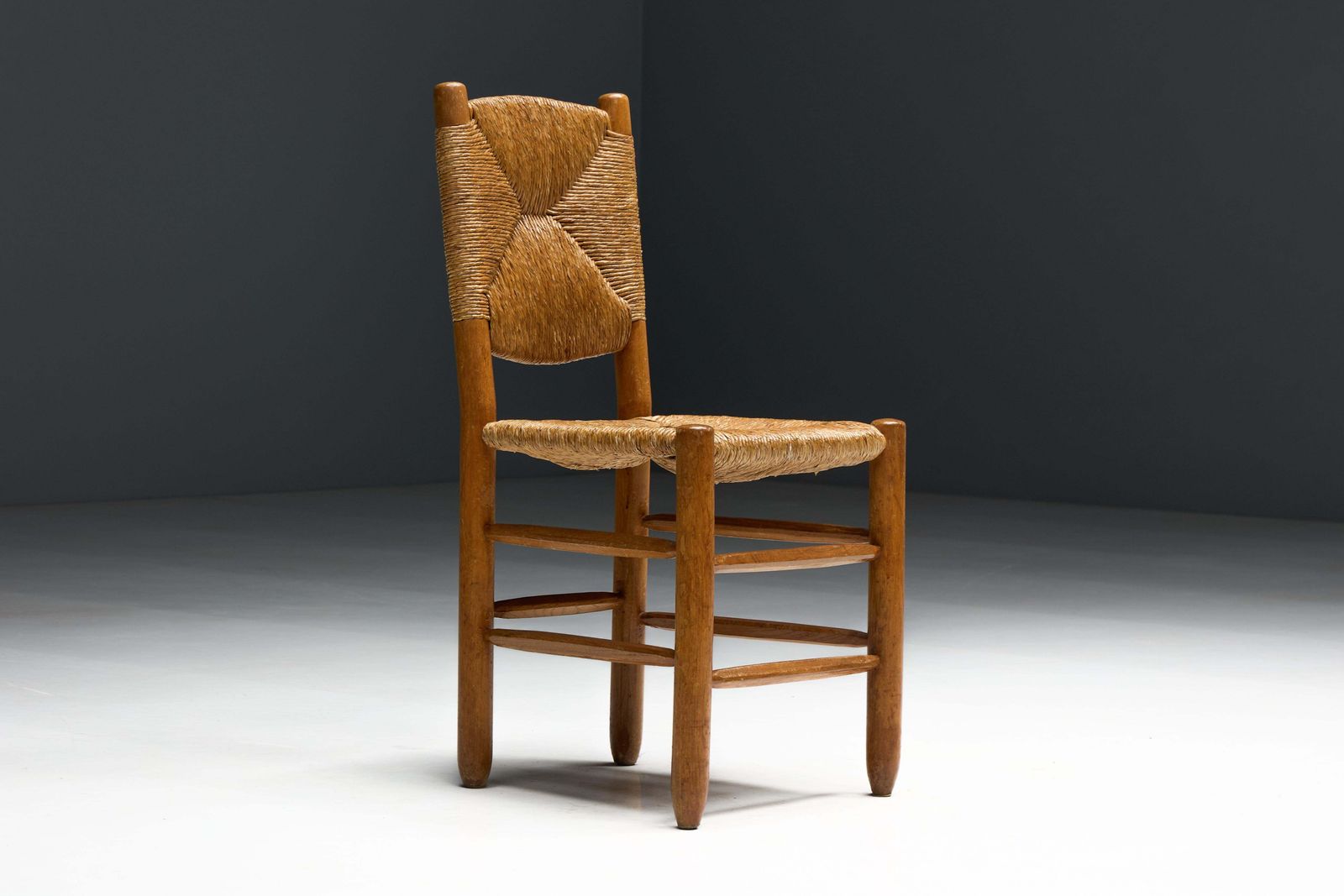 photo vintage "Bauche" Dining Chairs By Charlotte Perriand For Steph Simon, France, 1950s
