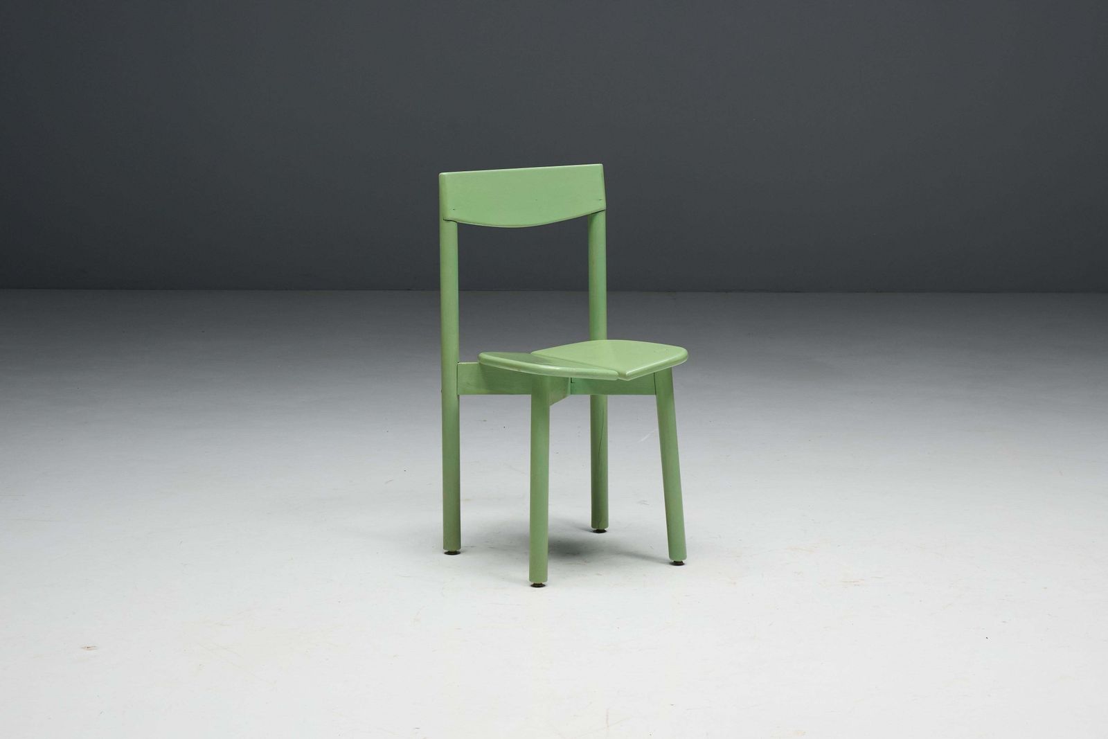photo vinterior Green "Coffee Bean" Dining Chairs By Pierre Gautier Delaye, France, 1965