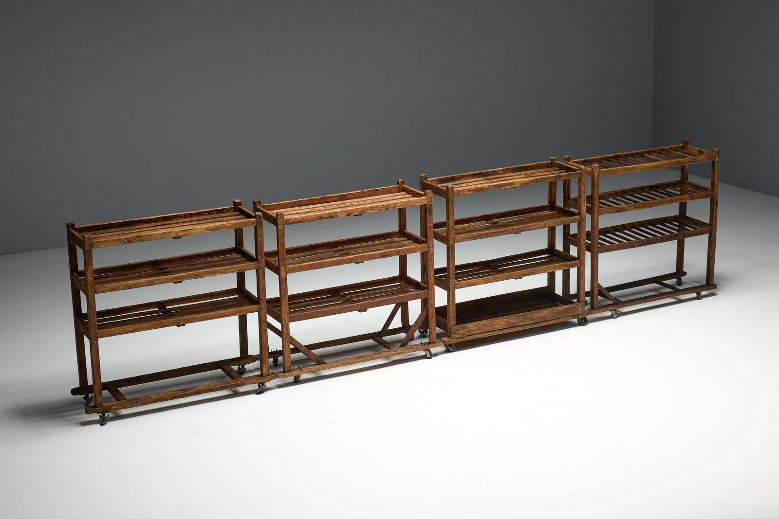 Furniture Folk Art Bakery Racks, France, Early 20th Century photo