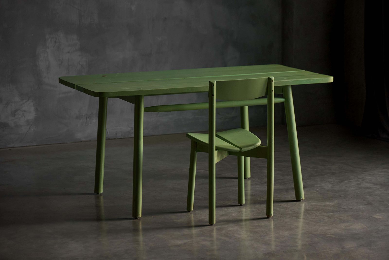 Green "Coffee Bean" Dining Set By Pierre Gautier Delaye, France, 1965 photo 5903.0
