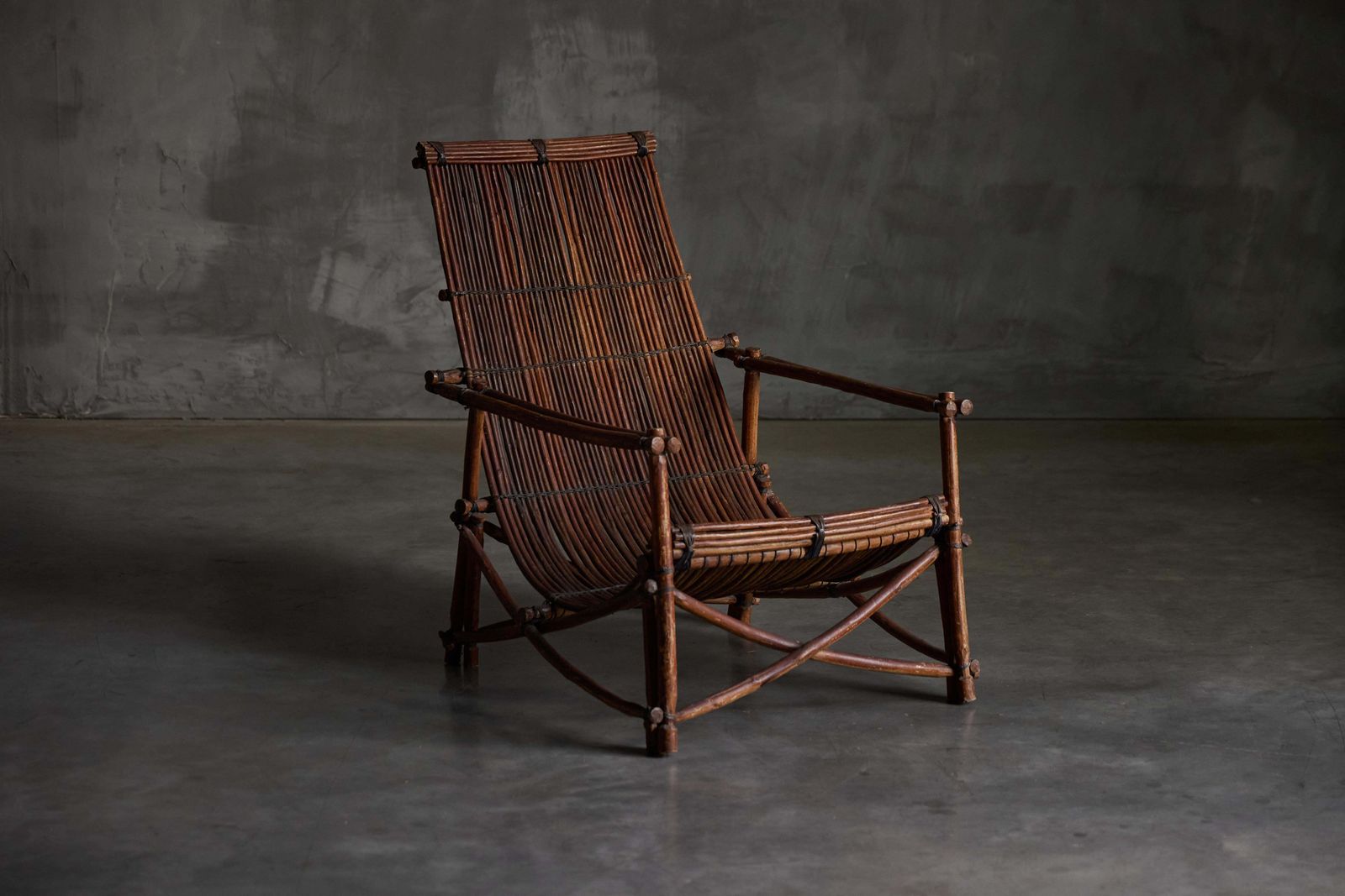 Rustic Reclining Chairs In Handcrafted Wicker, France, 1950s photo buy