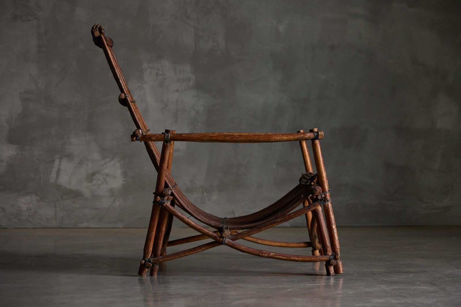 photo for sale Rustic Reclining Chairs In Handcrafted Wicker, France, 1950s