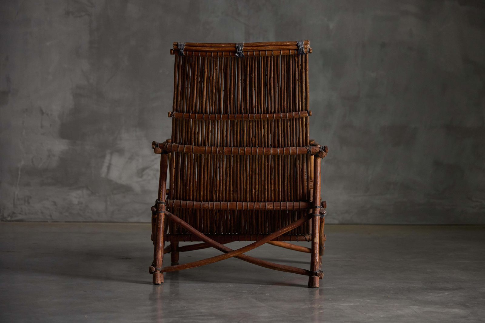 3009.0 Rustic Reclining Chairs In Handcrafted Wicker, France, 1950s photo