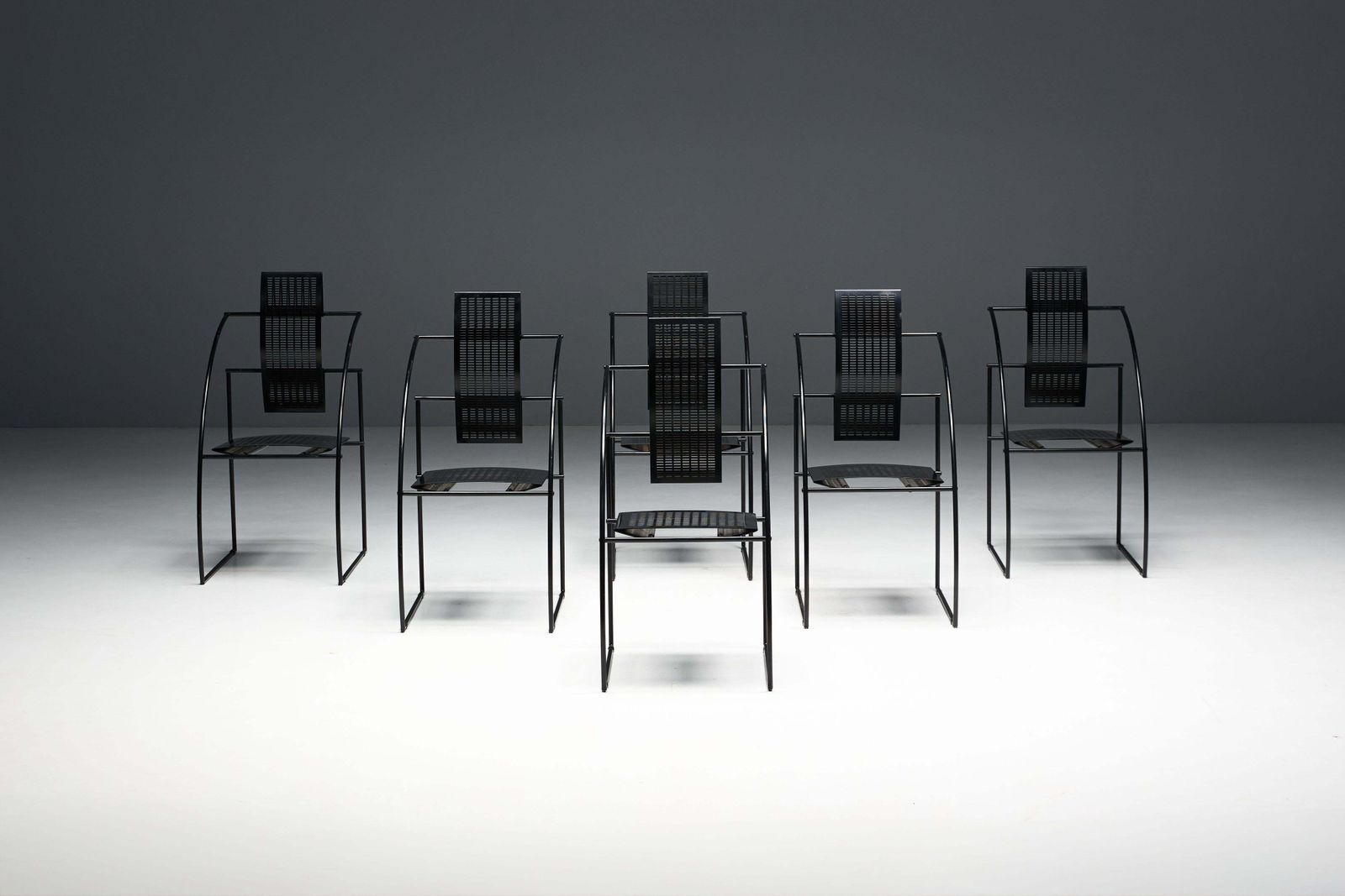 Furniture Quinta Chairs By Mario Botta For Alias, Italy, 1980s photo