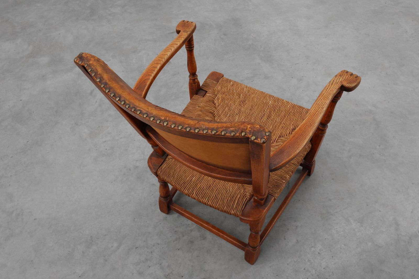 photo buy Leather And Oak Armchair By Theo Ruth For Artifort, The Netherlands, 1940s
