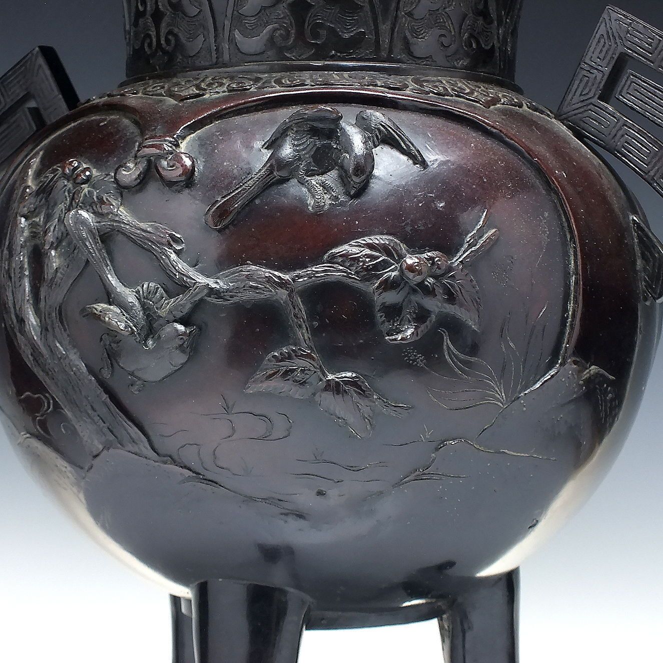 Large Antique Decorative Vase, Japanese, Bronze, Meiji Period C1900 photo 1250.0