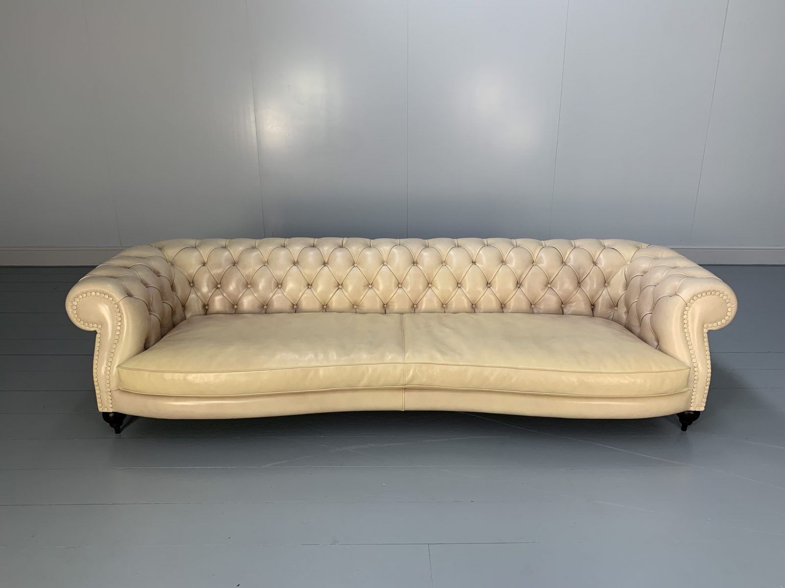 Baxter Of Italy “Diana Chester” 4 Seat Sofa – In Cream “Tuscany” Leather photo buy