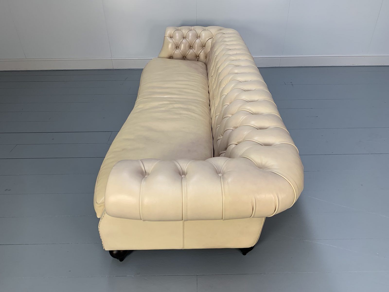 photo for sale Baxter Of Italy “Diana Chester” 4 Seat Sofa – In Cream “Tuscany” Leather