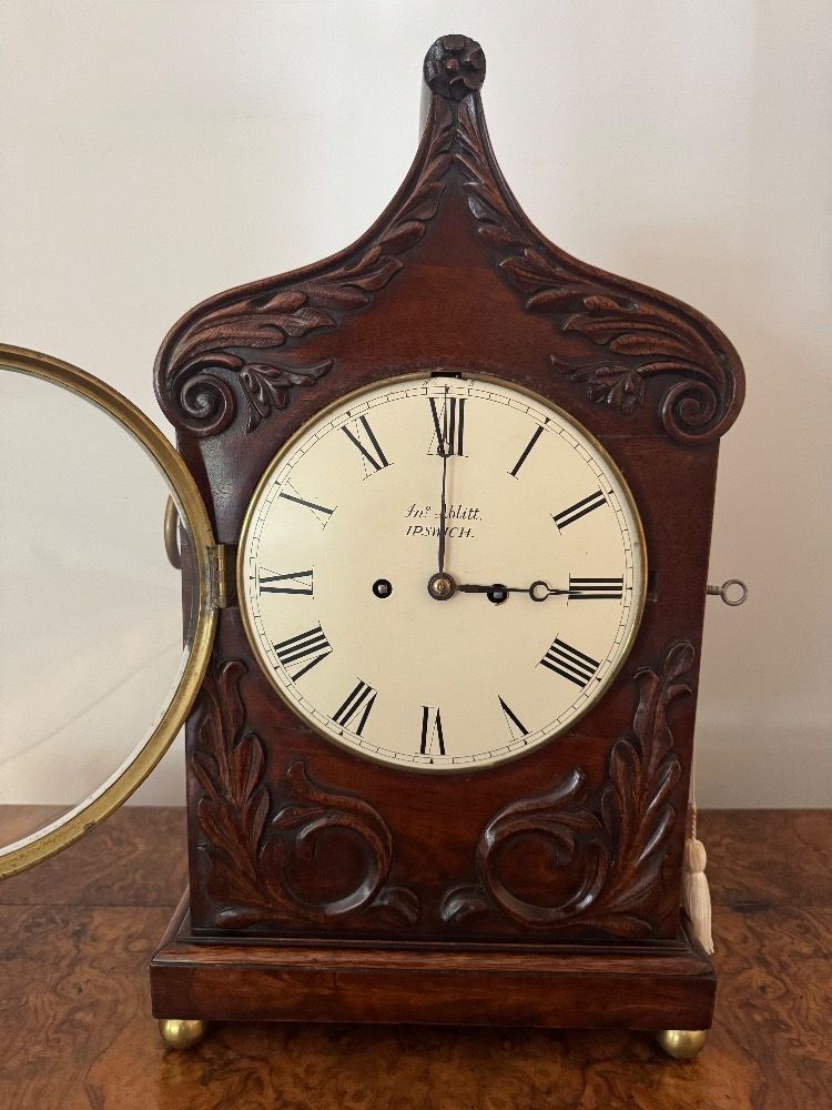 photo furniture Outstanding Quality Antique Mahogany Bracket Clock