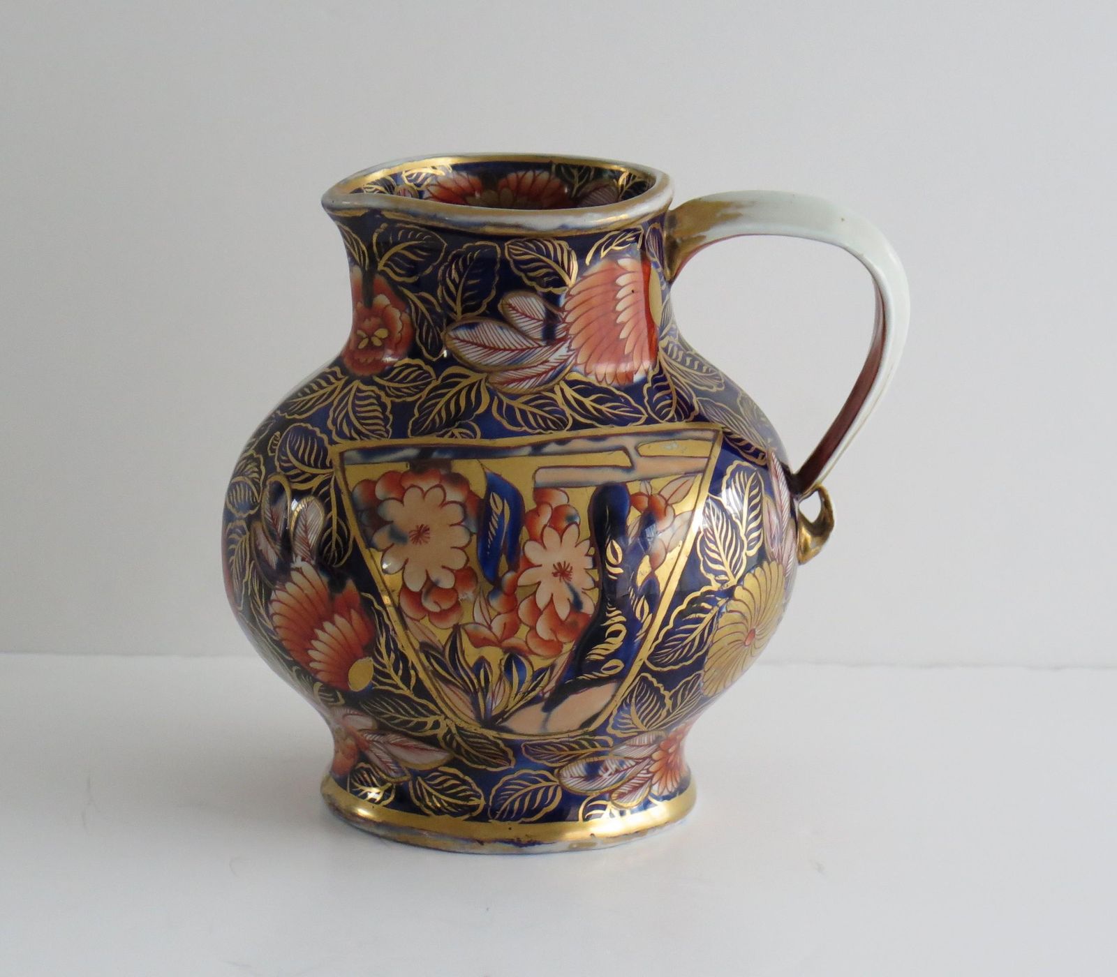 Georgian Masons Ironstone Jug Or Pitcher In School House Ptn Rare Shape, Ca 1815 photo Home Decor