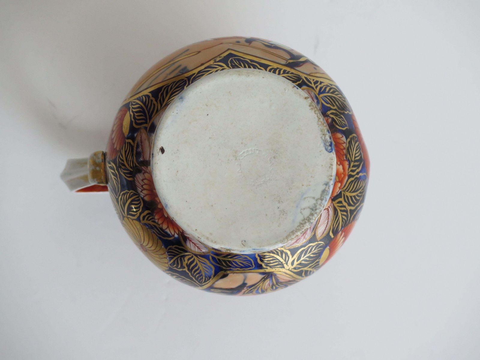 photo vintage Georgian Masons Ironstone Jug Or Pitcher In School House Ptn Rare Shape, Ca 1815