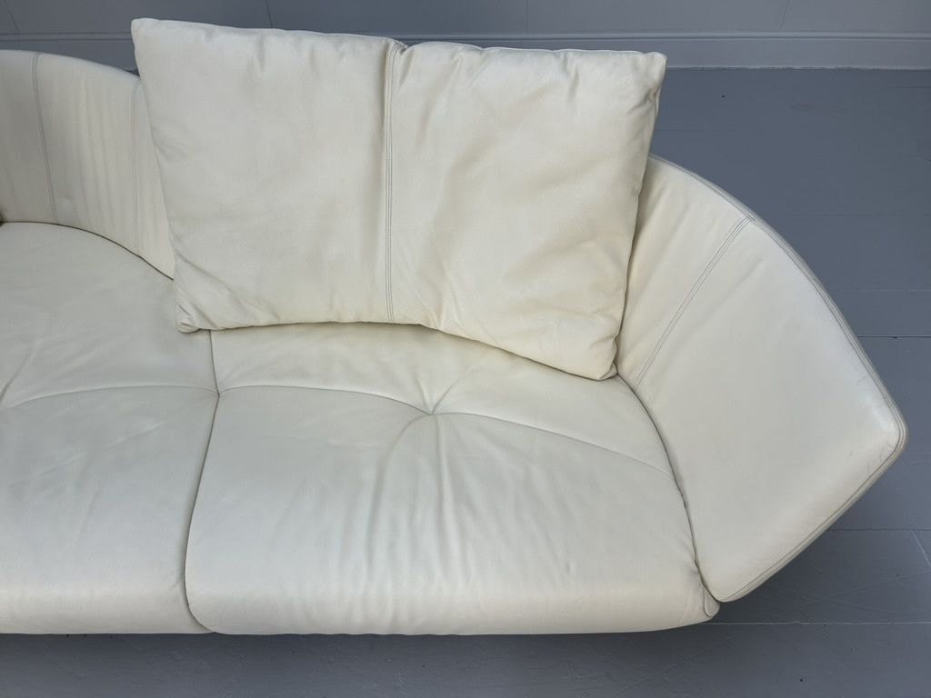 De Sede “Ds 102 Shell” 3 Seat Sofa – In Pale Leather photo Furniture