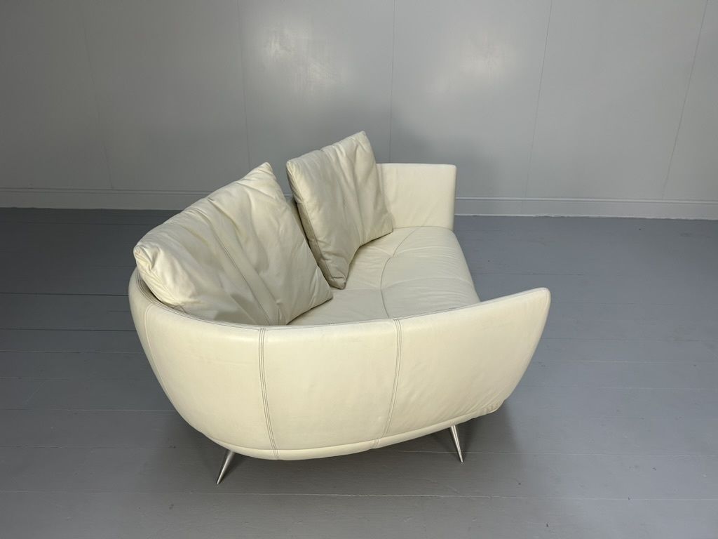 4900.0 De Sede “Ds 102 Shell” 3 Seat Sofa – In Pale Leather photo