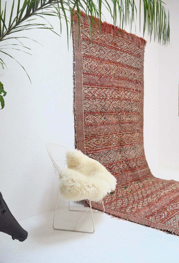 Kings Palace  Vintage Moroccan Kilim Berber Rug photo vintage
