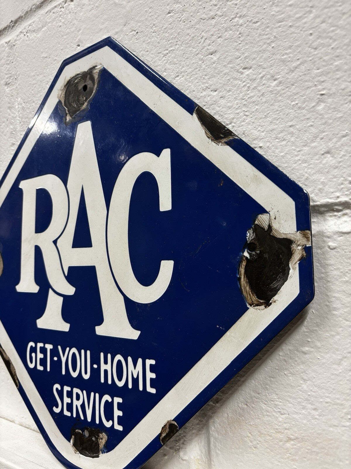 Rac Garage Advertising Enamel Sign. photo for sale
