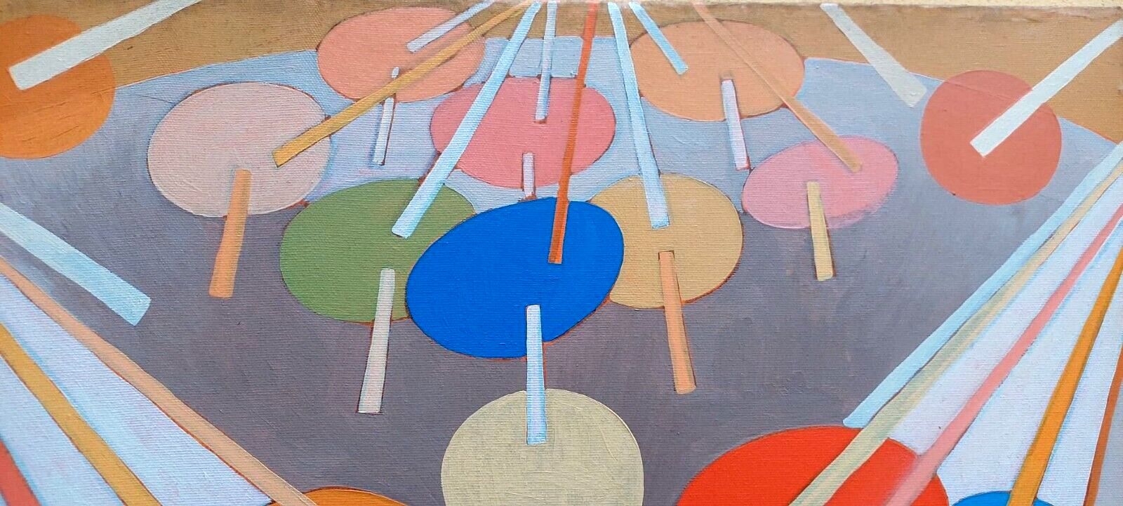Franco Balleri 1974 Abstract Painting Oil On Canvas photo for sale