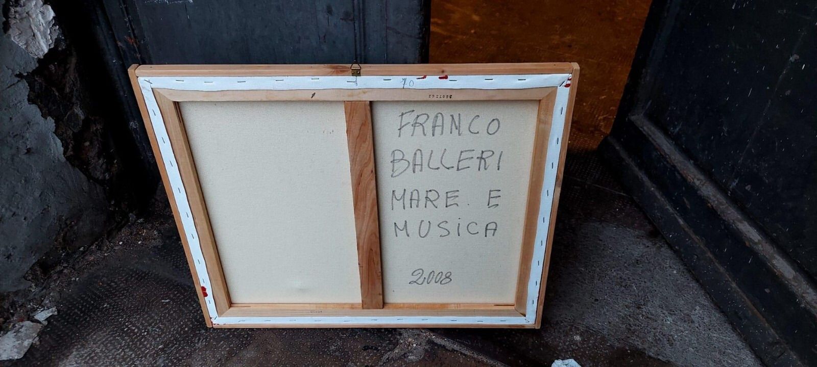 Art Franco Balleri Abstract Painting Oil On Canvas "Sea And Music" 2008 photo