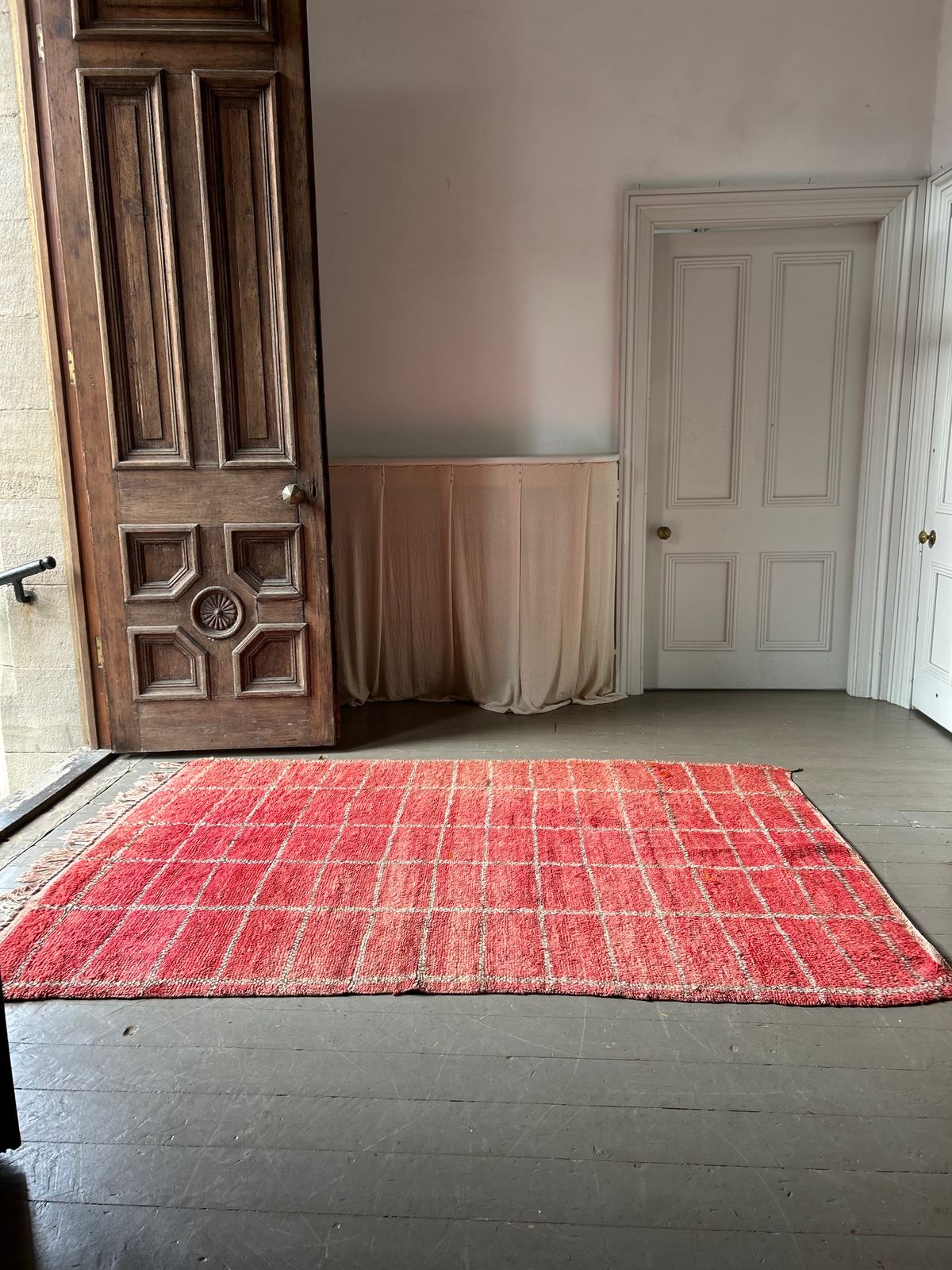 Large Rare Madder Red Moroccan Tribal Rug photo vinterior