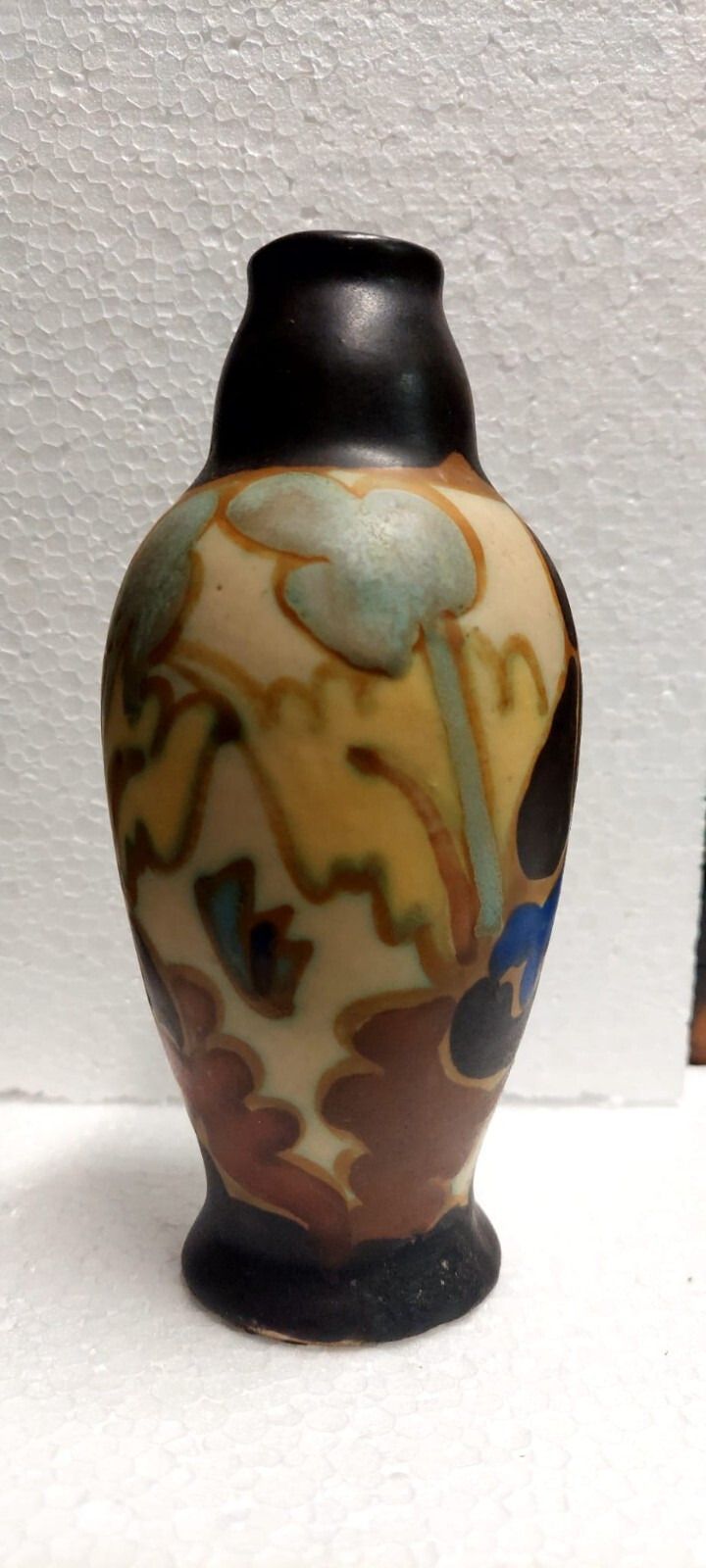 Ceramic Vase Montoise Bergen, Antoine Dubois, Belgium, Art Deco 1920 1930
