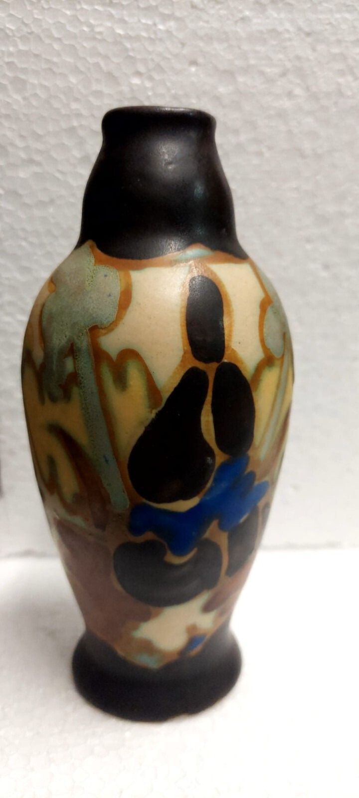 Ceramic Vase Montoise Bergen, Antoine Dubois, Belgium, Art Deco 1920 1930 photo furniture