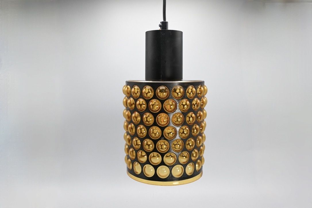 Large  Metal Caged Glass Pendant By Jan Salakari For Lival  Finland, 1960s photo 250.0