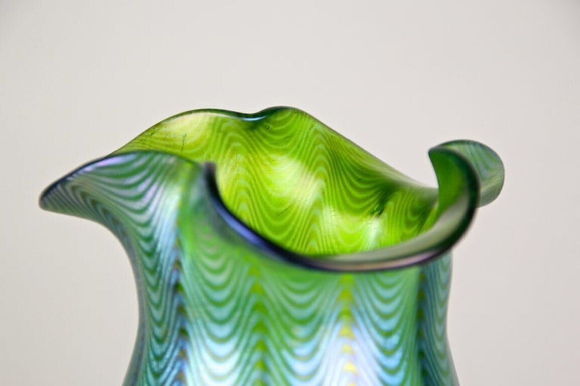 19th Century Art Nouveau Glass Vase By Loetz   Crete Phaenomen, Cz Circa 1898 photo vinterior