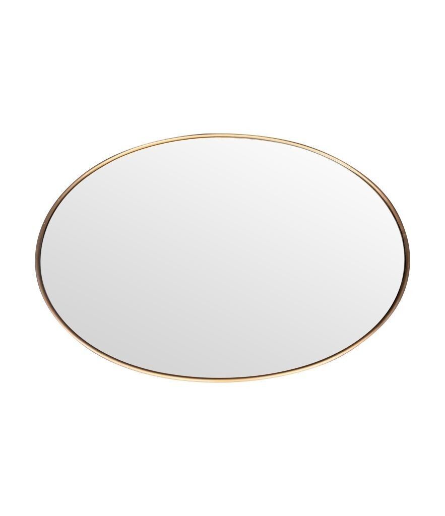 A Large Orignal Italian 1960s Oval Brass Framed Mirror photo for sale