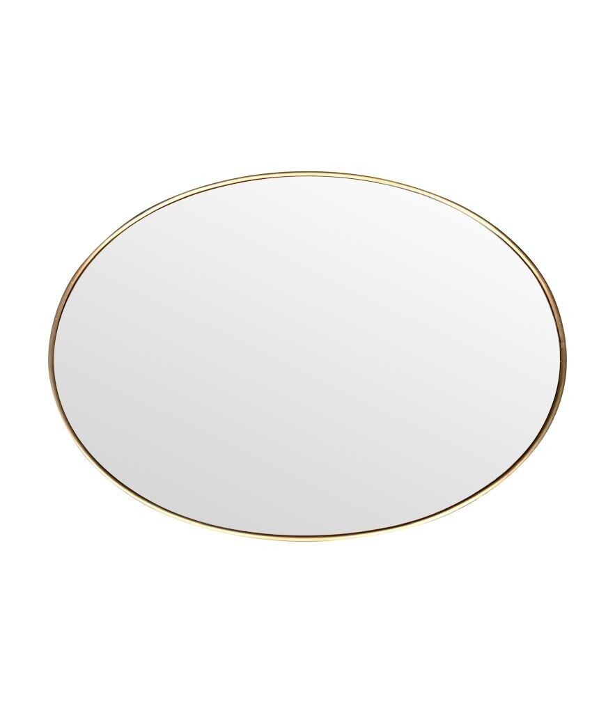 Home Decor A Large Orignal Italian 1960s Oval Brass Framed Mirror photo