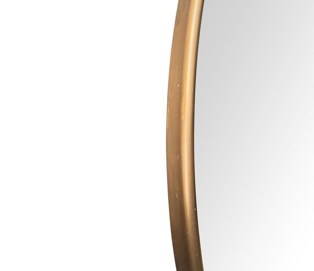 2150.0 A Large Orignal Italian 1960s Oval Brass Framed Mirror photo