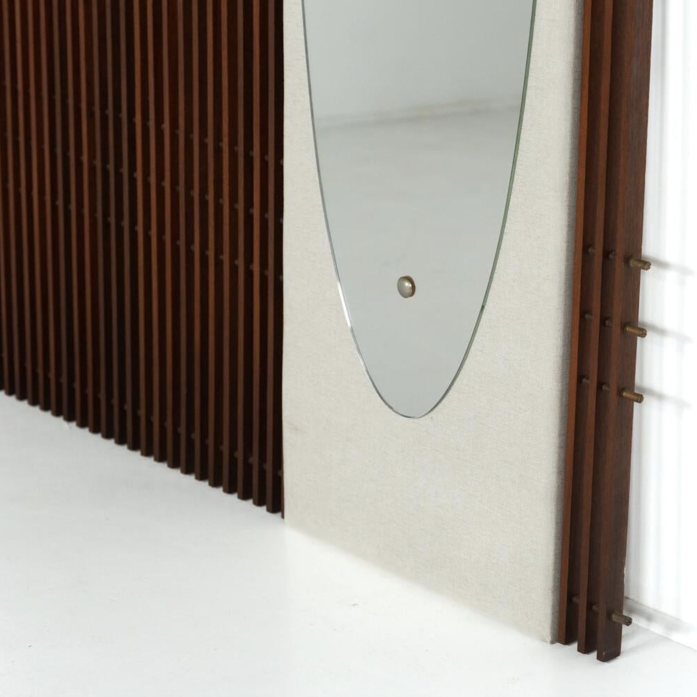 Mid Century Coat Rack With Integrated Mirror, Italy, 1970s photo vintage