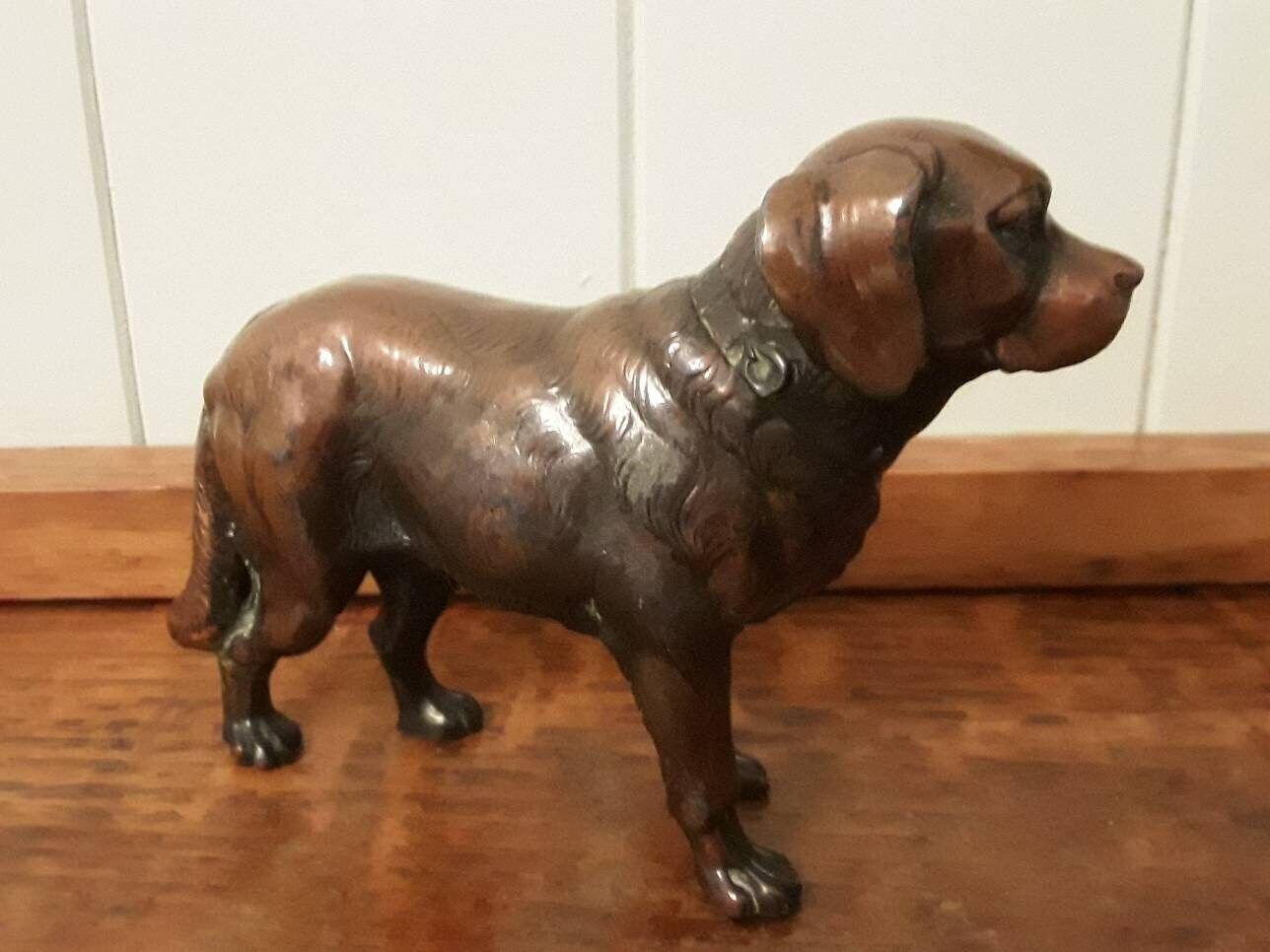 photo furniture Dog Sculpture Clumber Spaniel Breed Metal Figurine Statue