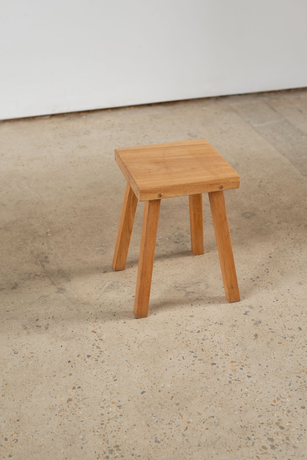 Square Topped Stick Leg Wood Stool/Side Table France, C1960 photo furniture