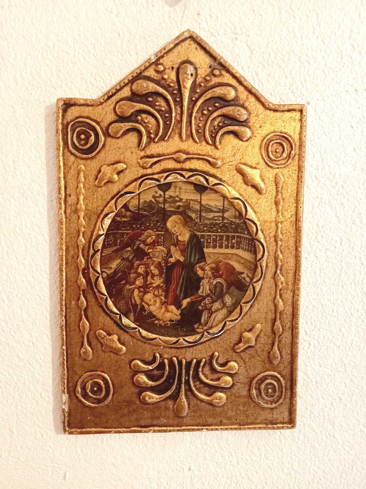 Religious Picture Renaissance Print Of Maddona And Child