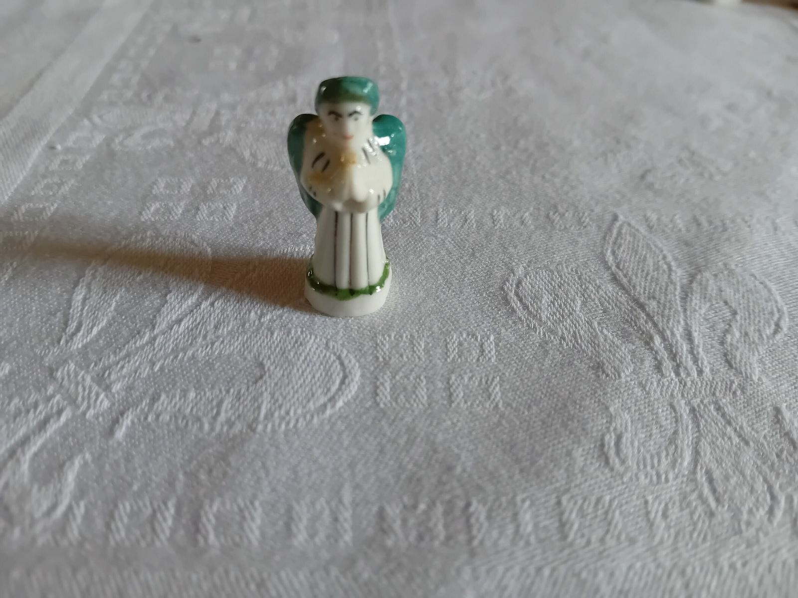 Miniature Nativity Scene Tweleve Vintage Hand Painted Feves photo vintage