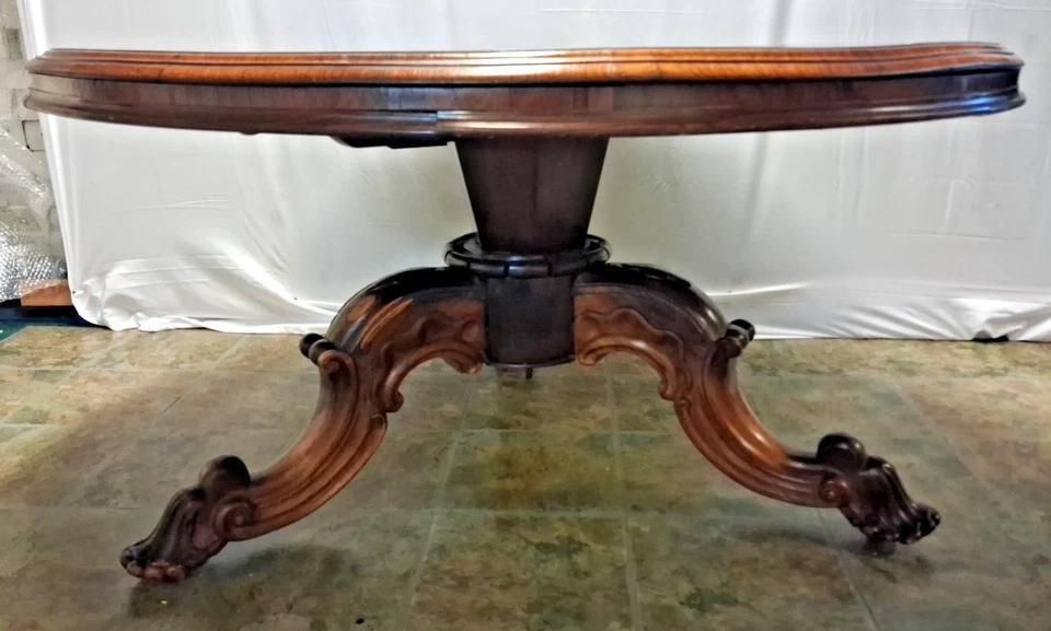 Antique William IV Rosewood Tilt Top Table Circular Top With Ogee Edge photo furniture