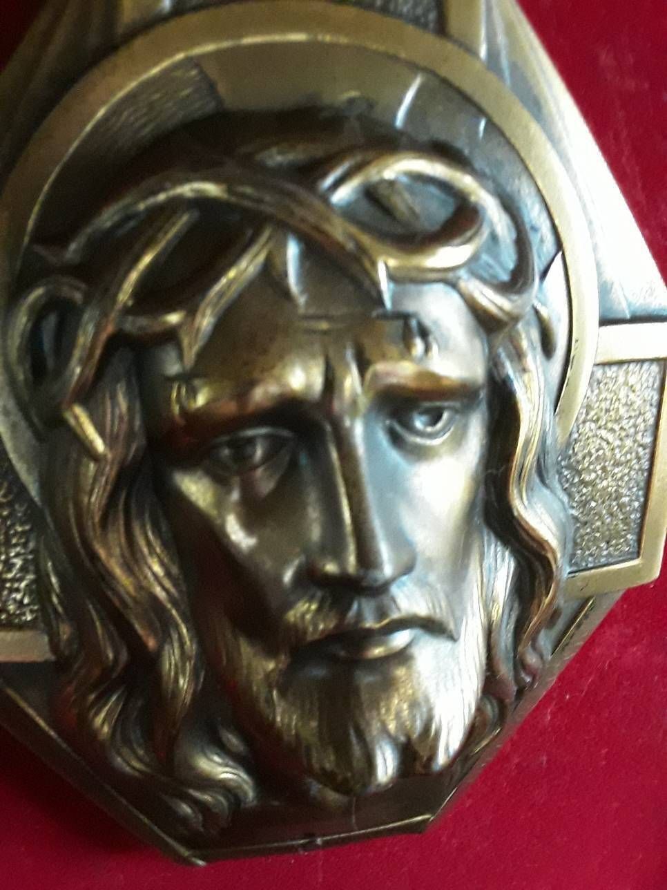 Jesus Passion Of Christ Statue A Mounted Sculpture By Louis Delaunay French Vintage photo vintage