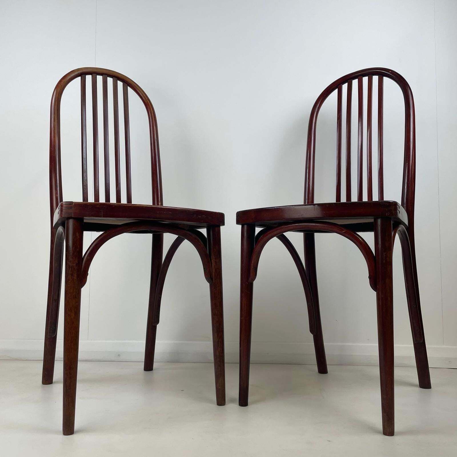 Pair Of Bentwood Chairs By Josef Hoffmann For Thonet