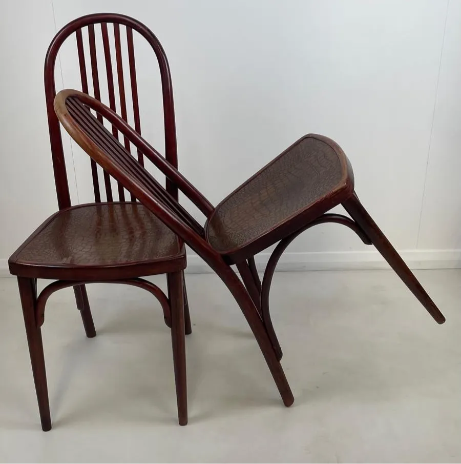 Pair Of Bentwood Chairs By Josef Hoffmann For Thonet photo buy