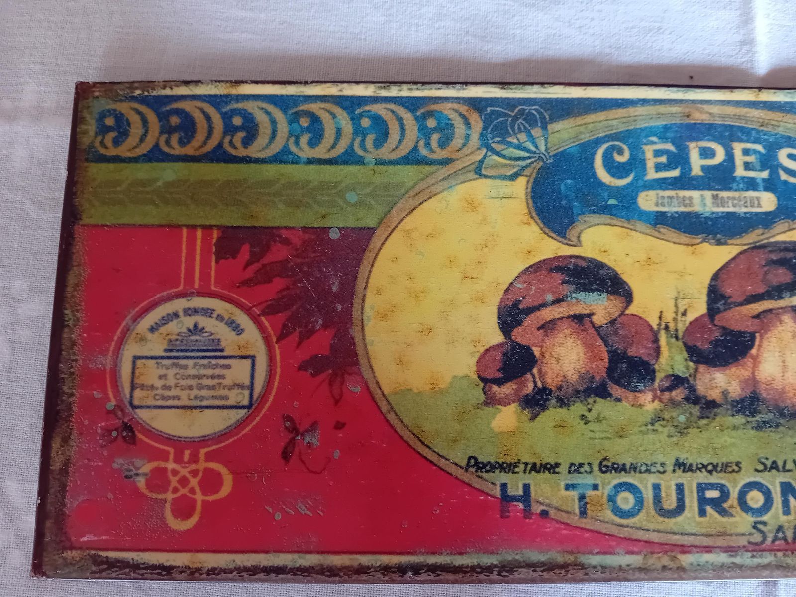 Metalen Reclamebord Cepes Paddenstoelen H.Touron, Perigord, Frankrijk photo buy