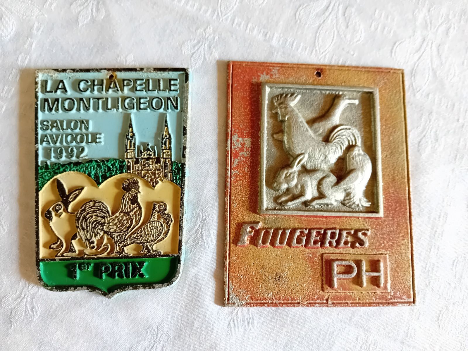 French Vintage Farm Animal Plaques Smallholders Awards