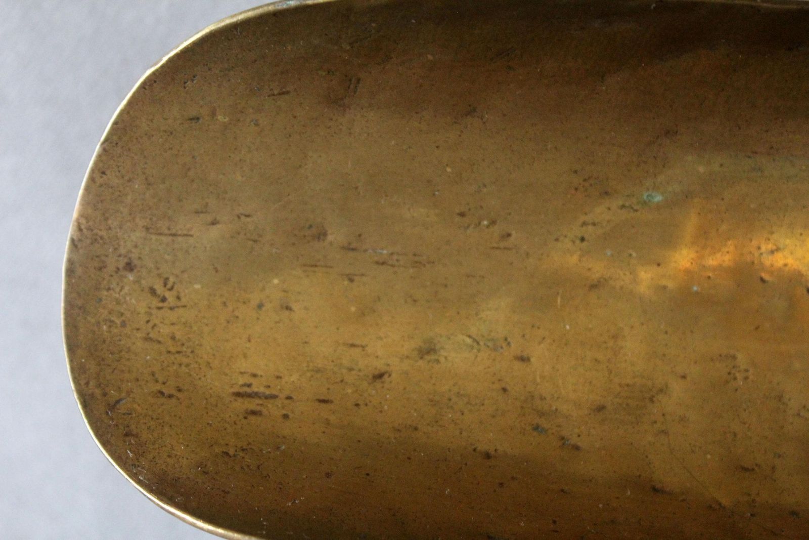 Home Fixtures Large Antique Brass Shovel, Brass And Iron Handle, Iron Rivets, Brass Grain Scoop, Coal Shovel, Fire Place, Flour, Seed Or Feed Scoop, 48 Cm photo