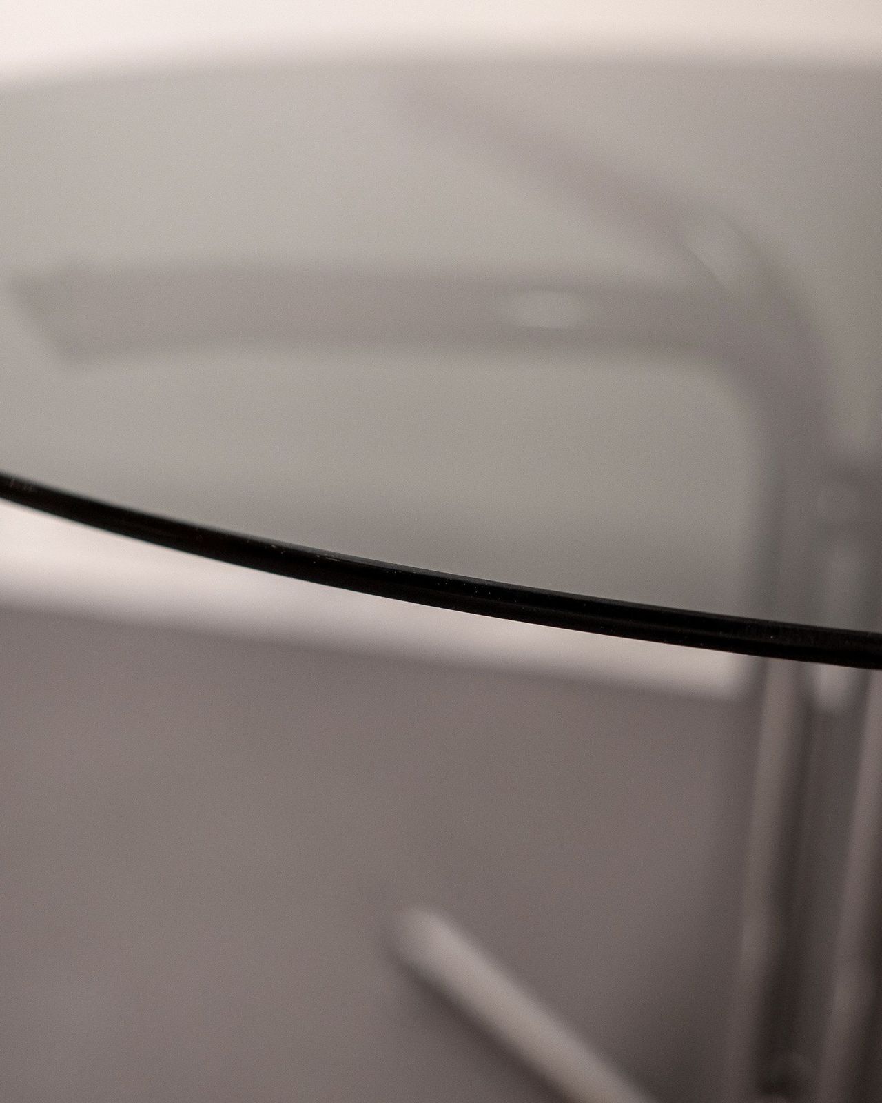 Italian Table In Glass And Chromed Steel photo buy