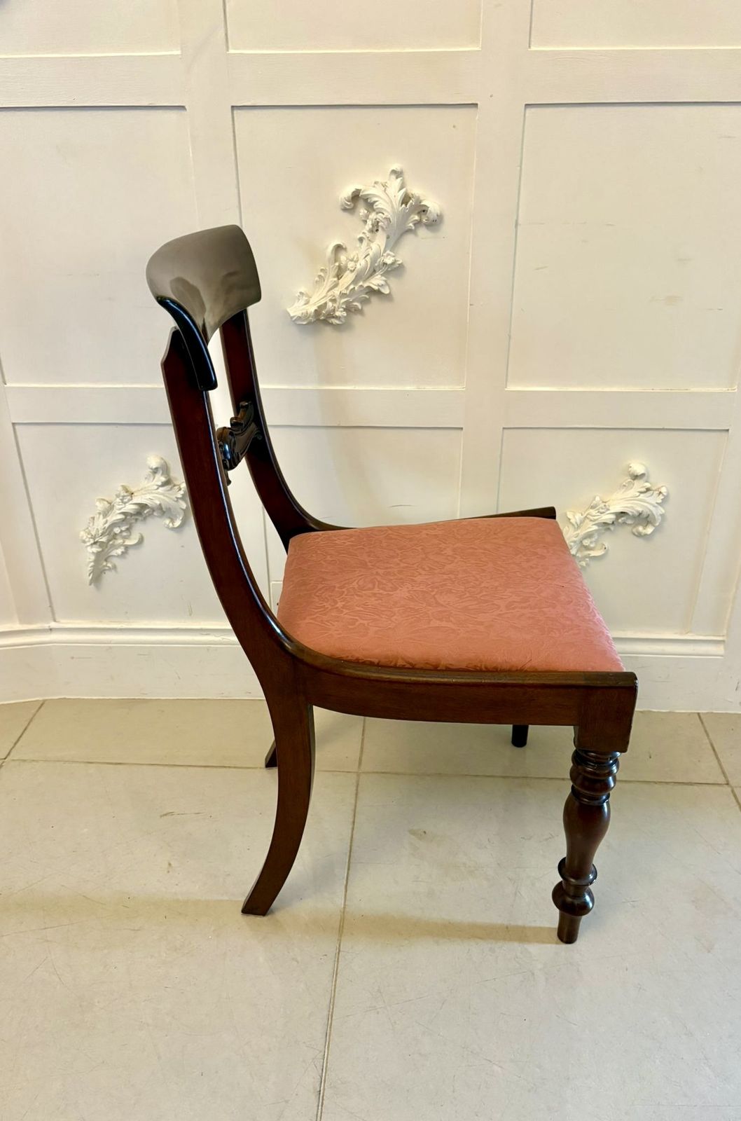 Set Of 6 Antique William IV Quality Mahogany Dining Chairs photo vinterior