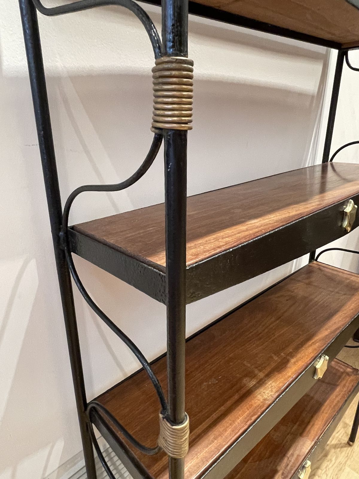 Splendid Bookcase  By Jacques Adnet, 1955, France photo vintage