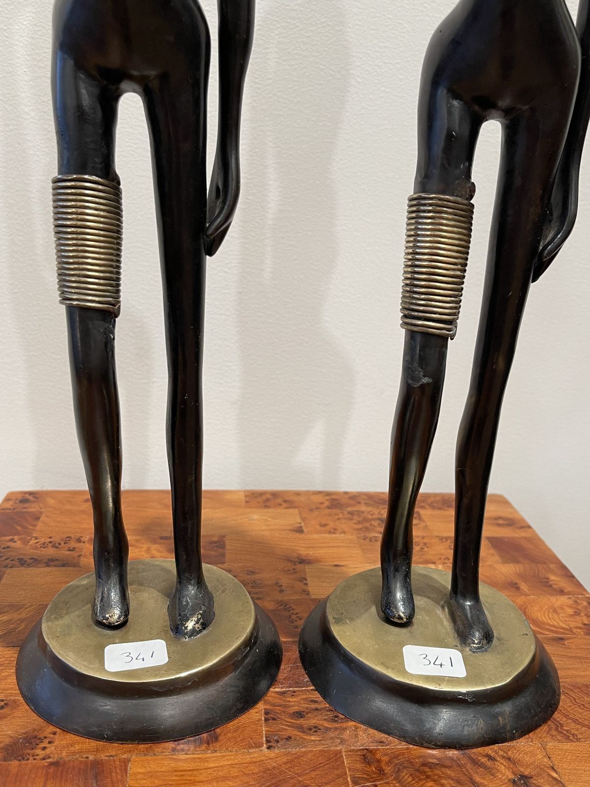 photo furniture Stunning Pair Of African Lady Carrying Water, In The Style Of Karl Hagenauer 1970’s